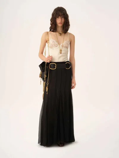 Chloé Lace-trimmed Silk Satin Camisole In White