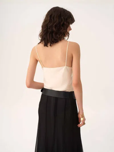 Chloé Lace-trimmed Silk Satin Camisole In White