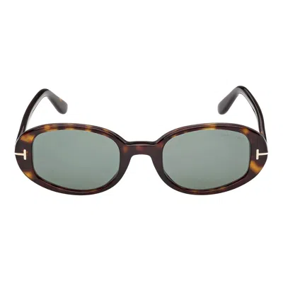 Tom Ford Oval-frame Sunglasses In Green