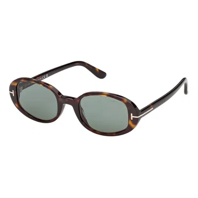 Tom Ford Oval-frame Sunglasses In Green