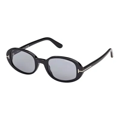 Tom Ford Oval-frame Sunglasses In Black