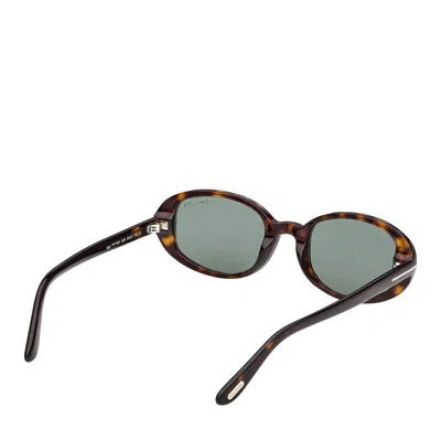 Tom Ford Oval-frame Sunglasses In Green