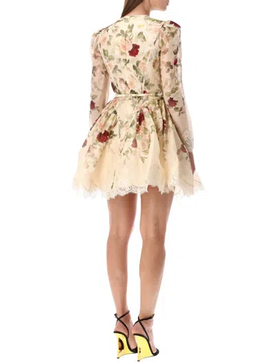 Zimmermann Mini Dress Flower Hypnotic In Brown