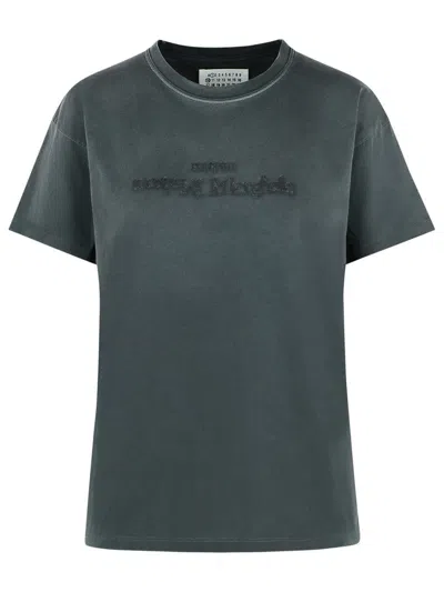Maison Margiela Black Cotton T-shirt In Gray