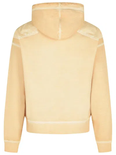 Dsquared2 Hooded Cotton Sweatshirt Long Sleeves In Neutral