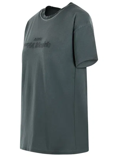 Maison Margiela Black Cotton T-shirt In Gray