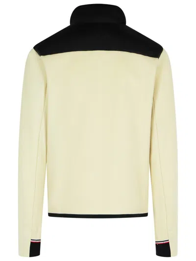 Moncler Padded Sweatshirt With High Collar And Pockets In Nude
