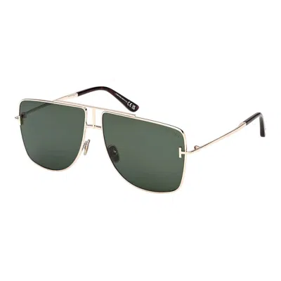 Tom Ford Eyewear Aviator Frame Sunglasses In Green