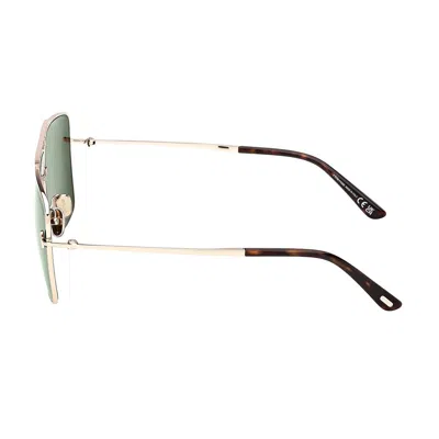 Tom Ford Eyewear Aviator Frame Sunglasses In Green