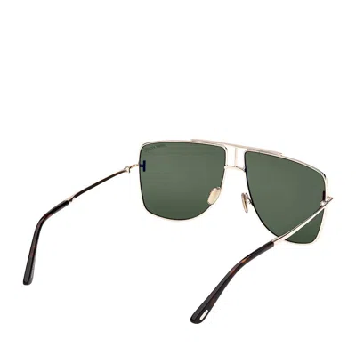 Tom Ford Eyewear Aviator Frame Sunglasses In Green