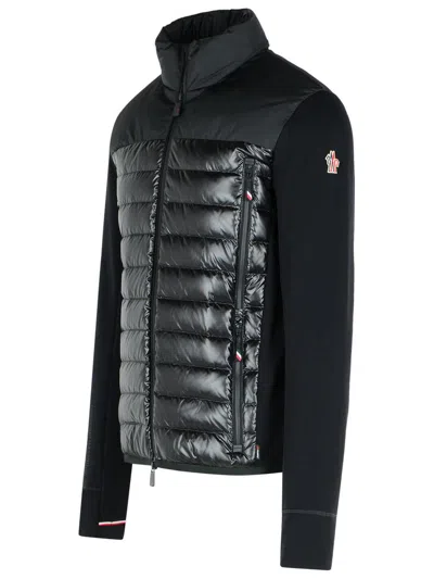 Moncler Grenoble Black Polyester Blend Padded Sweatshirt In Black