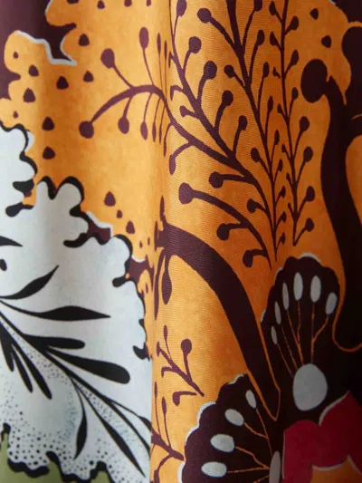 La Doublej Floral Maxi Skirt In Brown