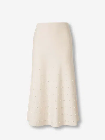Zimmermann Hypnotic Beaded Midi Skirt In Pink