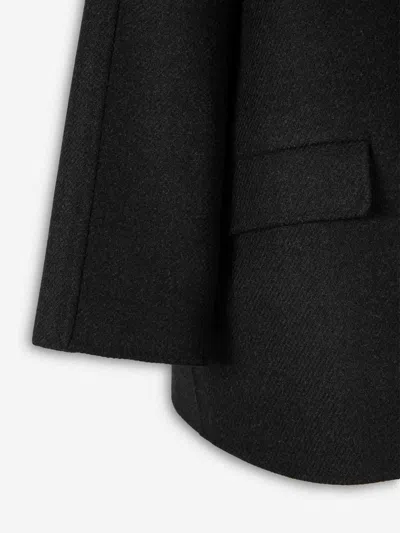 The Row Long Crossed Coat In Black