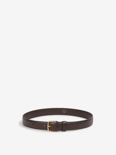 The Row Leather Belt In Brown