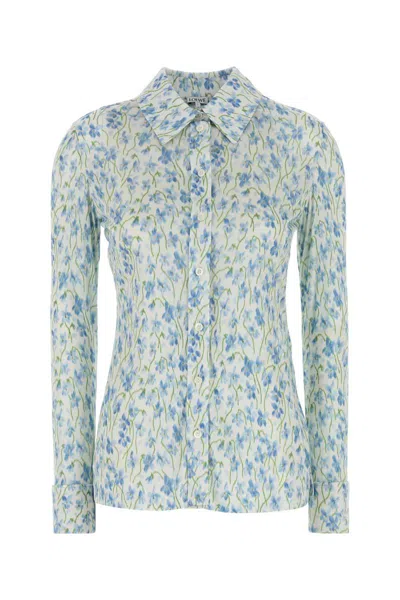 Loewe Floral Print Long-sleeved Shirt In Multi