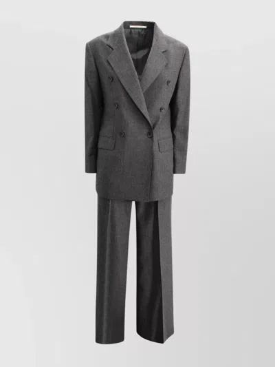 Tagliatore Tailored Suit With Flap Pockets And Notch Lapel In Black