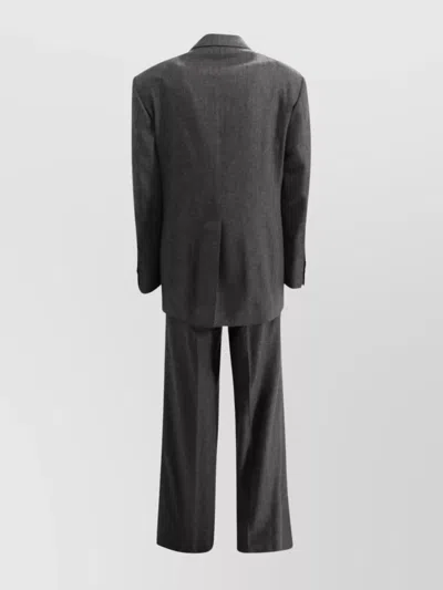 Tagliatore Tailored Suit With Flap Pockets And Notch Lapel In Black
