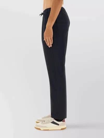 Herno Straight Leg Cargo Trousers And Pockets In Black