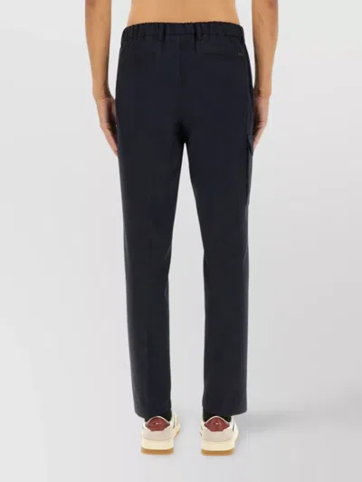 Herno Straight Leg Cargo Trousers And Pockets In Black