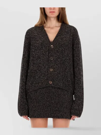 Our Legacy V Neck Knitwear Long Sleeves In Brown