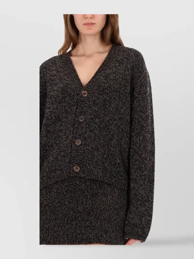 Our Legacy V Neck Knitwear Long Sleeves In Brown