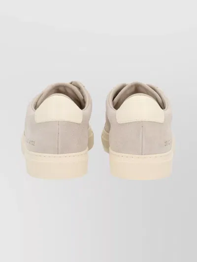 Common Projects Low-top Suede Sneakers Rubber Sole In Neutral
