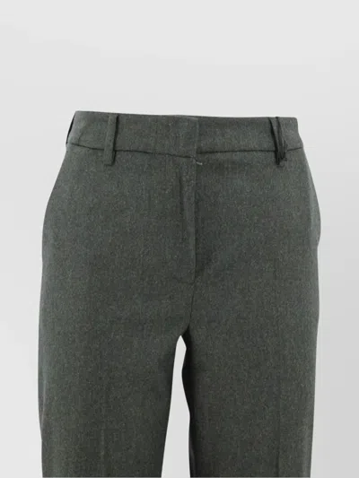 Pt Torino Relaxed Fit Trousers Featuring Crease In Gray