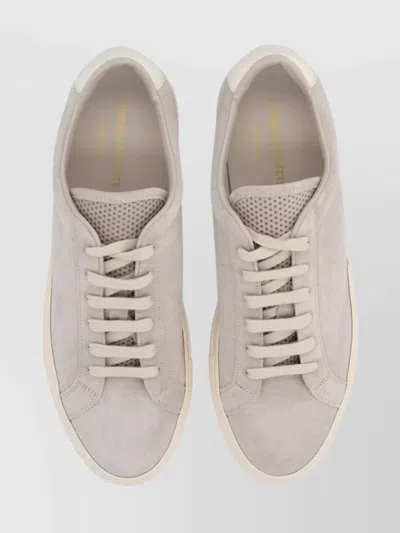 Common Projects Low-top Suede Sneakers Rubber Sole In Neutral