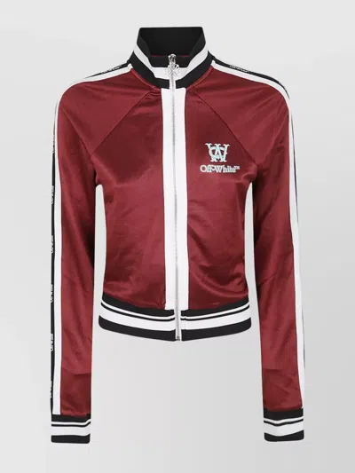 Off-white Serena Track Jacket Contrast Trim In Red