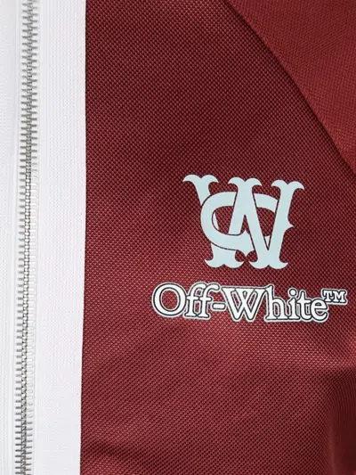 Off-white Serena Track Jacket Contrast Trim In Red