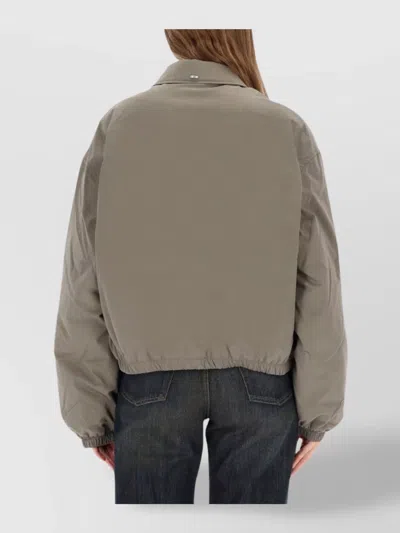 Our Legacy Boxy Oversized Sports Jacket With Elasticated Hem In Gray