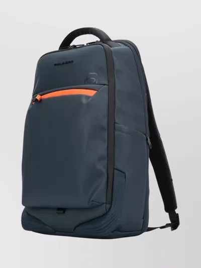 Piquadro Versatile Backpack Featuring Multiple Pockets In Blue