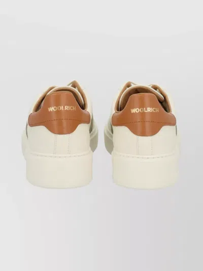 Woolrich Low-top Sneakers With Olive Suede Accents And Tan Leather Detailing In Multi