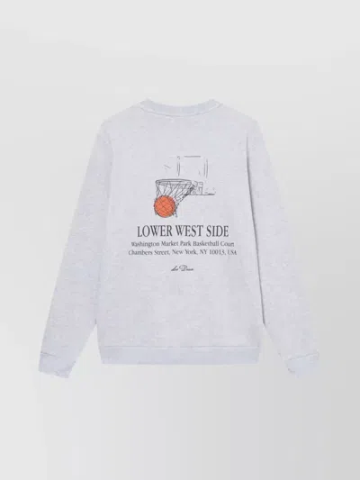 Les Deux Urban Graphic Hoodie Crew Neck In White