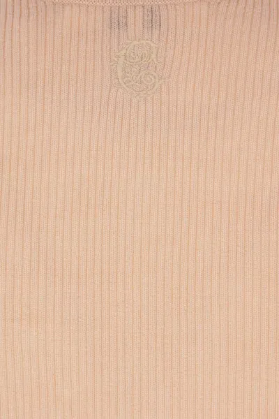 Chloé Chloè Wool Henley Shirt In Pink