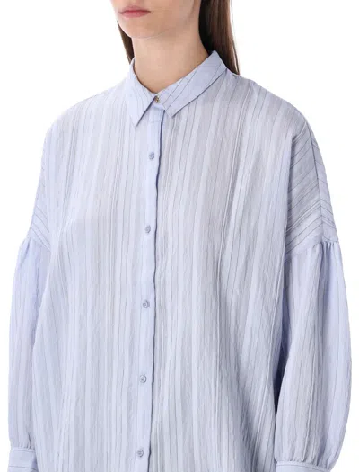 Sessun Striped Buttoned Top In Blue