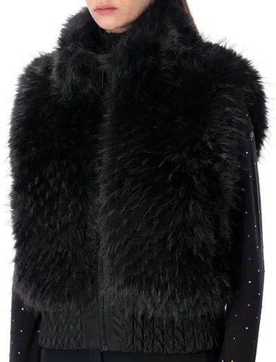 Goldbergh Dahlia Reversible Faux Fur Bodywarmer In Black
