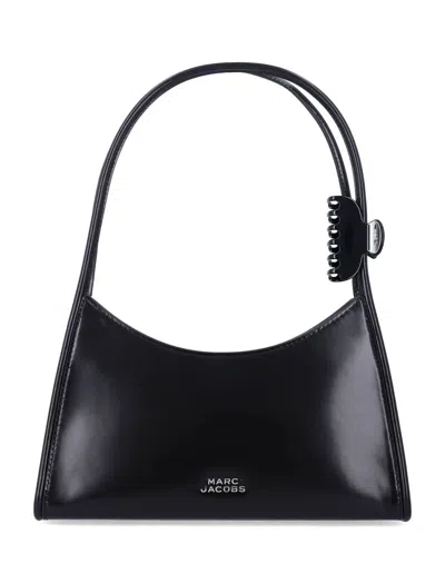Marc Jacobs Glam Claw Clip Leather Shoulder Bag In Black