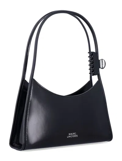 Marc Jacobs Glam Claw Clip Leather Shoulder Bag In Black