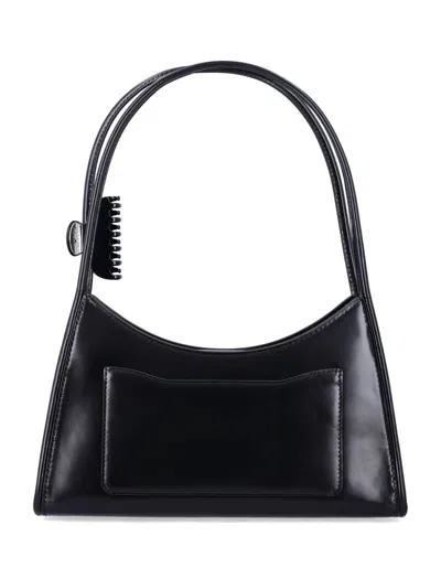 Marc Jacobs Glam Claw Clip Leather Shoulder Bag In Black