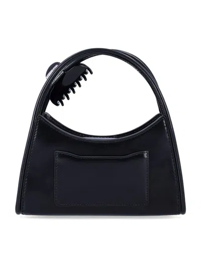 Marc Jacobs Glam Claw Clip Leather Crossbody Bag In Black