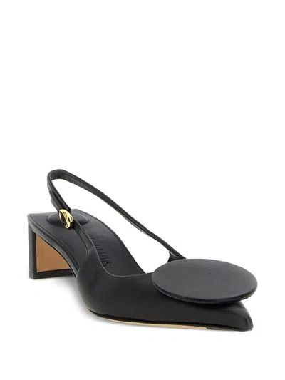 Jacquemus 45mm Les Chaussures Duelo Leather Mules In Black