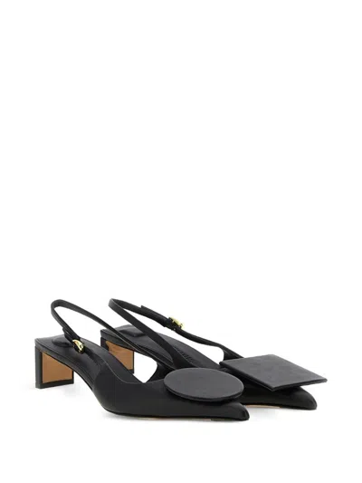 Jacquemus 45mm Les Chaussures Duelo Leather Mules In Black