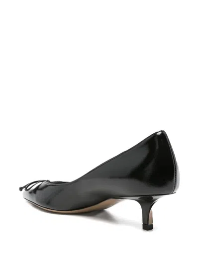 Jacquemus Pointed Toe Pumps Bow Detail In Black