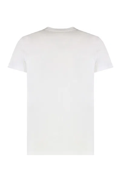 Moncler Double Logo Patch Cotton T-shirt In White