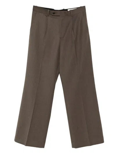 Tonywack Pleated Pants In Brown