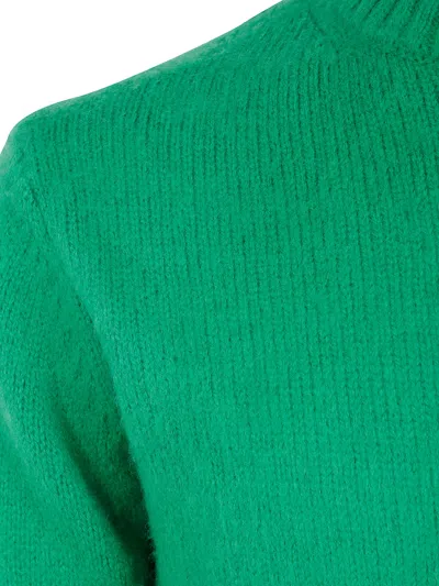 Aspesi "classic" Round Neck Sweater In Green