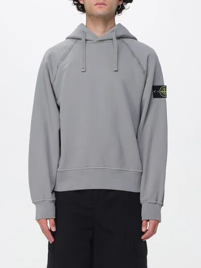 Stone Island Oversized Fit Hoodie Sweater In Gray