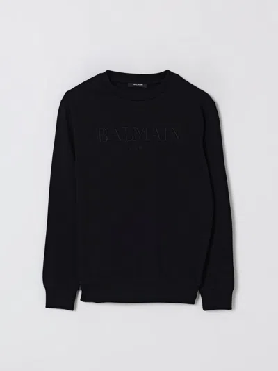 Balmain Logo-embroidered Sweatshirt In Black